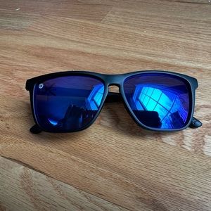 Knockaround Polarized Sunglasses. Black Fast Lane Frames with Moonshine Lenses.